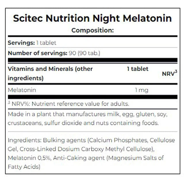 SCITEC NIGHT MELATONIN 90 TAB